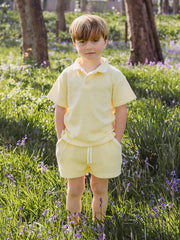 'Sidney' unisex lemon towelling short set - Rose & Albert