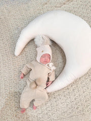 Petite Maison Kids Cream 'London' Faux Fur Fur Pom Aviator Hat