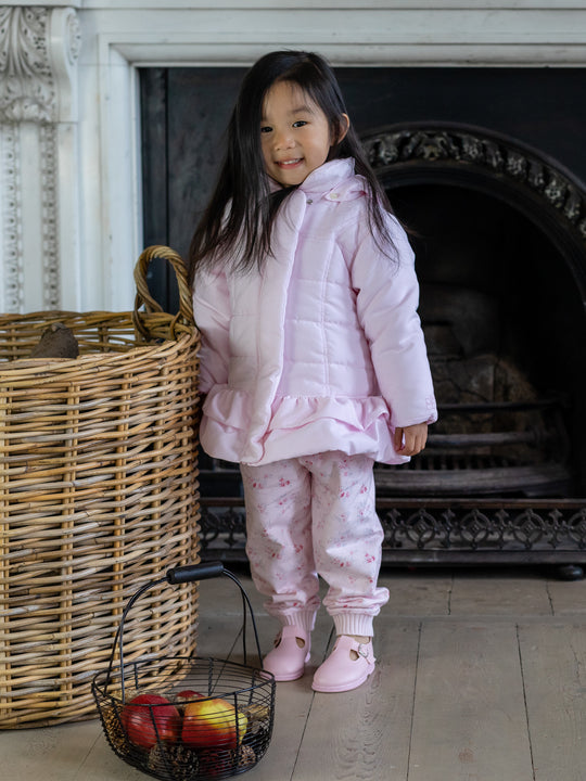 Emile et Rose 'Corina' pink padded hooded jacket