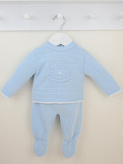 Pex 'Daniel' rocking horse knitted 2 piece set