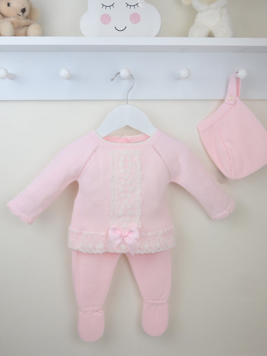 Pex 'Florence' Pink Lace knitted set
