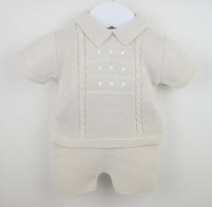 Pex Thomas Natural Knitted Short Suit - Rose & Albert