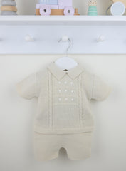 Pex Thomas Natural Knitted Short Suit - Rose & Albert