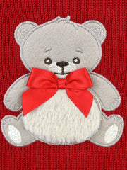 Pex Red Teddy Bear frill collar Knitted Outfit