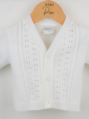Pex 'Marcus' white knitted cardigan