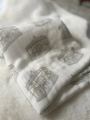 The Gilded Bird 'Carousel' bamboo baby blanket