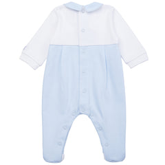 Emile et Rose 'Herbie' blue teddy babygrow