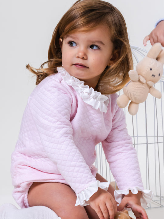 Calamaro pink quilted jam pant set