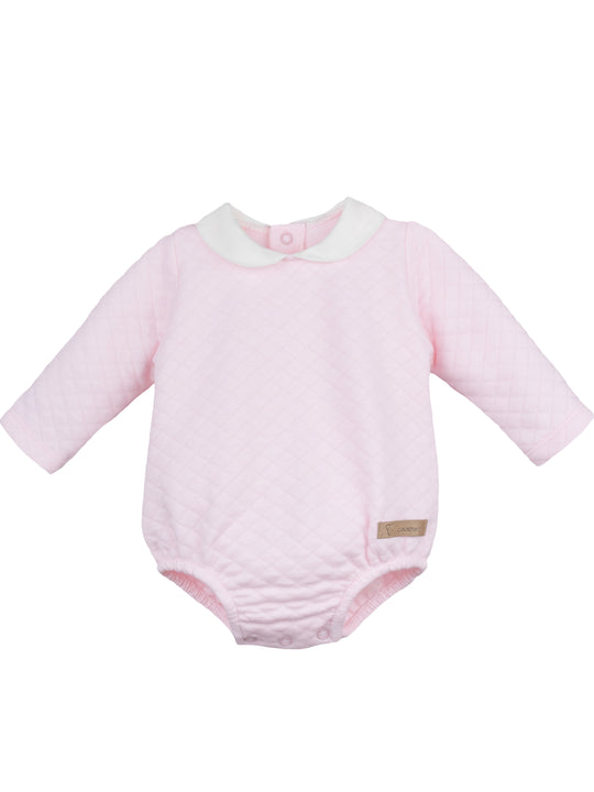 Calamaro pink quilted romper