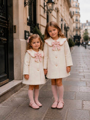 The 'Icon' ivory & pink coat