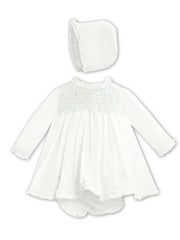 Sarah Louise white dress, bonnet & knicker set