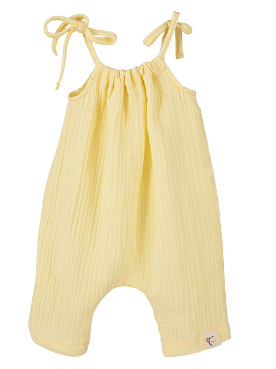 Calamaro Lemon Cheesecloth Jumpsuit