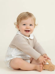 Pex beige rocking horse romper