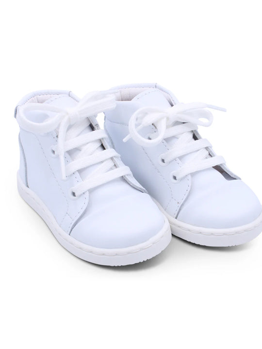 Borboleta White 'Danilo' Leather Hi-Top Boots