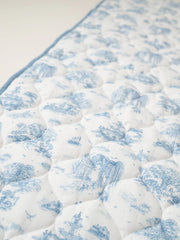 The Gilded Bird Blue 'Spring Toile' Quilted Playmat