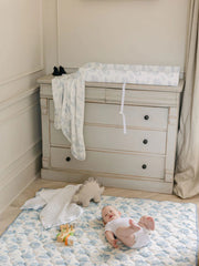 The Gilded Bird Blue 'Spring Toile' Quilted Playmat
