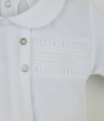 Pex heirloom white cotton sleepsuit - Rose & Albert