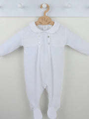 Pex heirloom white cotton sleepsuit - Rose & Albert