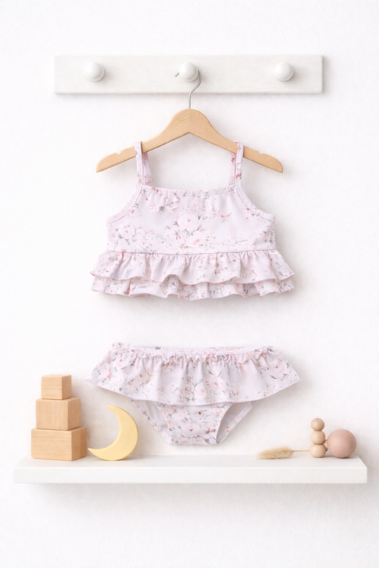 'Heather' frill floral bikini