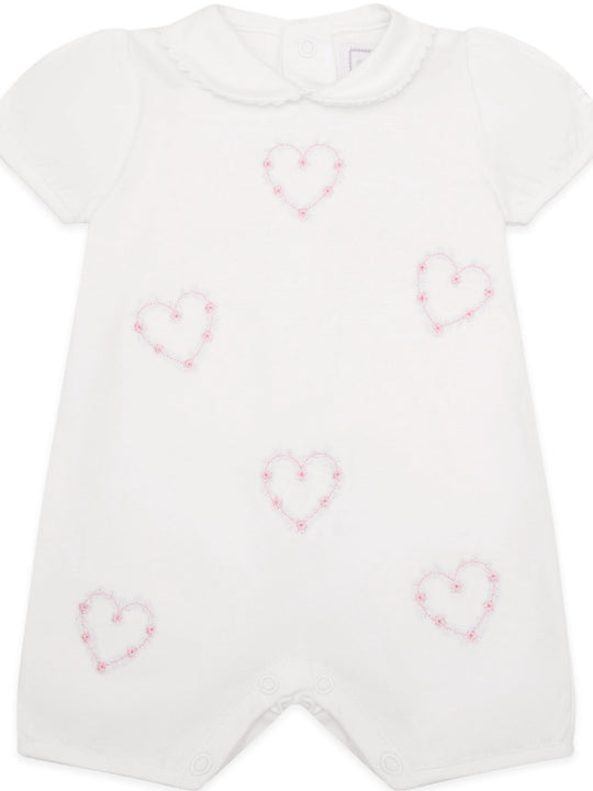 Emile et Rose 'Jody' Baby Pink Embroidered Romper