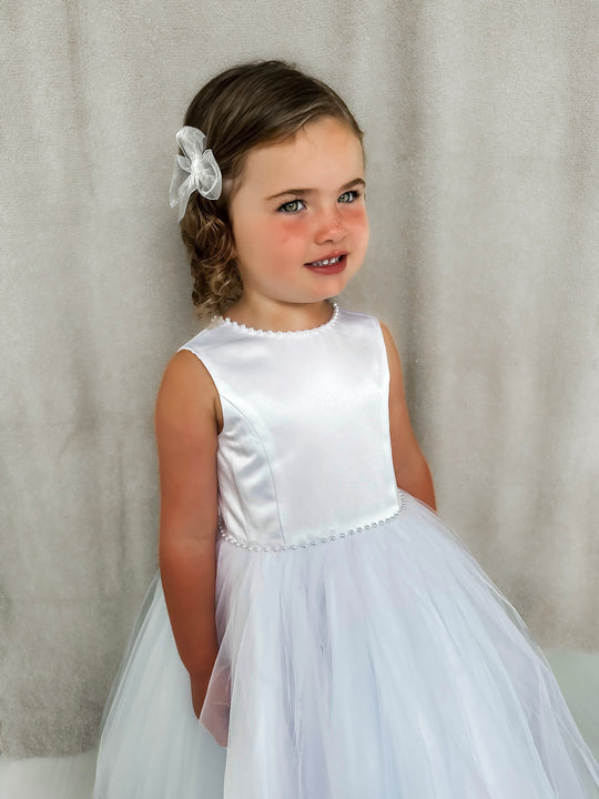 Sarah Louise White Pearl Occasion Dress