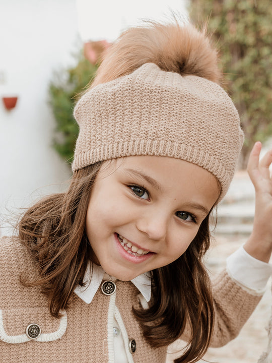 Rahigo Camel knitted beret