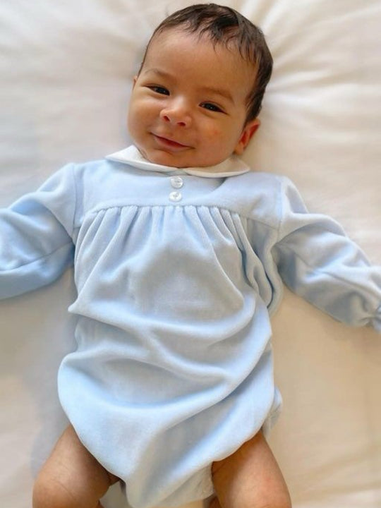 Pex &#39;Aspen&#39; blue velour romper