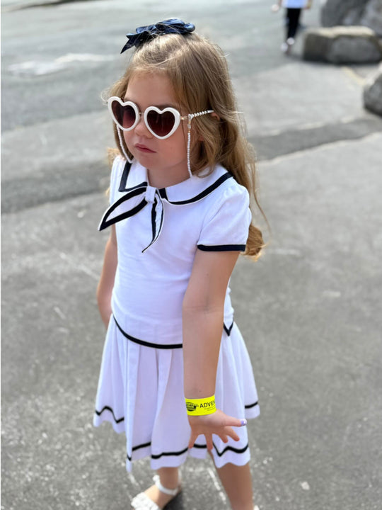 Patachou white nautical dress