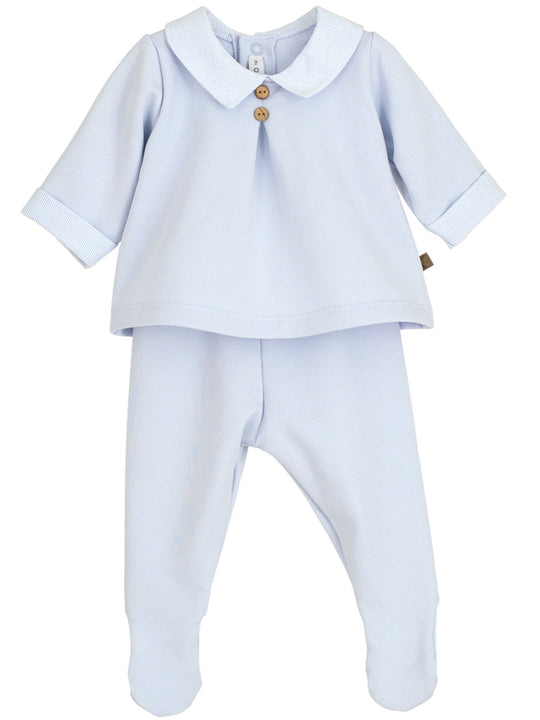 Calamaro Baby Blue Peter Pan Collar 2 piece set