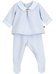 Calamaro Baby Blue Peter Pan Collar 2 piece set