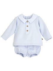 Calamaro blue peter pan collar jam pant set