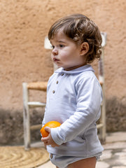 Calamaro blue peter pan collar jam pant set