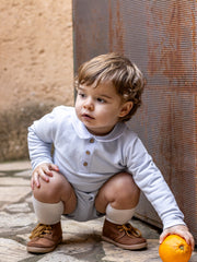 Calamaro blue peter pan collar jam pant set