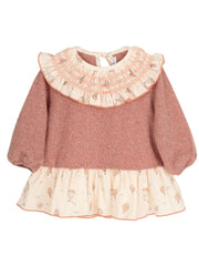 Calamaro Balloon Print Statement Collar Dress