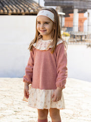 Calamaro Balloon Print Statement Collar Dress