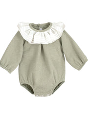 Calamaro green statement collar romper