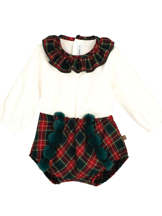 Calamaro Tartan Bottle Green Jam Pant Set