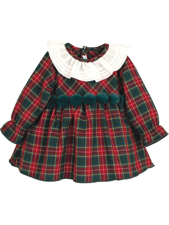 Calamaro Tartan Bottle Green Dress