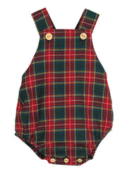 Calamaro Tartan Bottle Green Romper