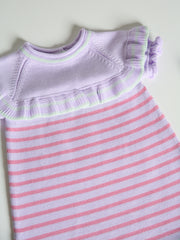 Granlei lilac & pink stripe knitted dress