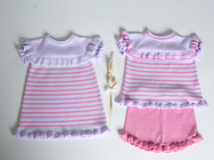 Granlei lilac & pink stripe knitted dress