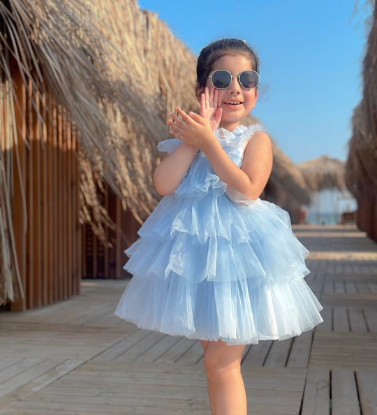 'Rosie' Blue Tulle Dress