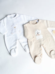 Teddy Bear Scotty Dog Knitted Onesie