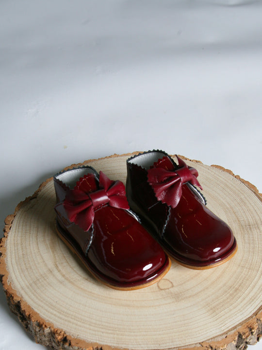 Borboleta burgundy 'Sharon' Leather Bow Boot