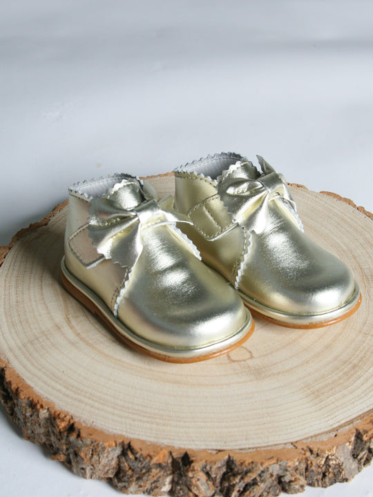 Borboleta Gold 'Sharon' Leather Bow Boot