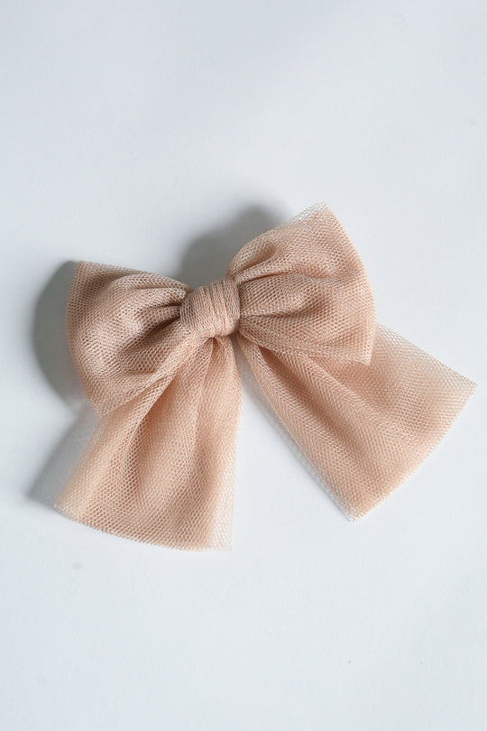Rahigo camel tulle bow