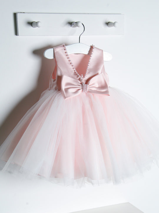 Sarah Louise Peach Pearl Occasion Dress