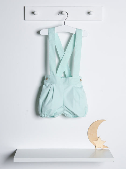 'Joshua' mint green dungaree