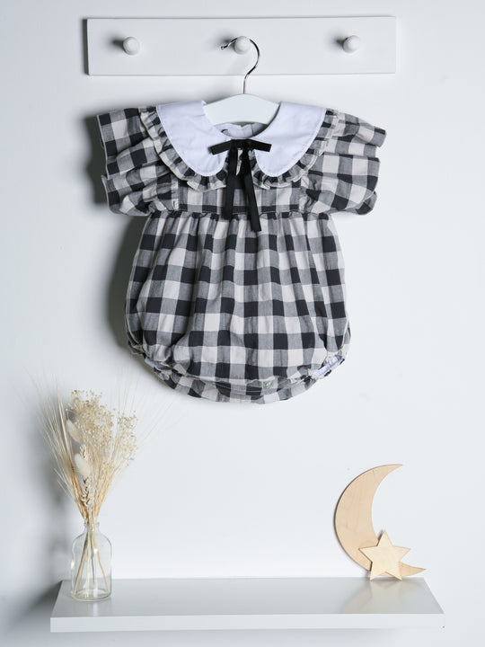 Phi Black Check Romper