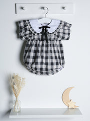 Phi Black Check Romper